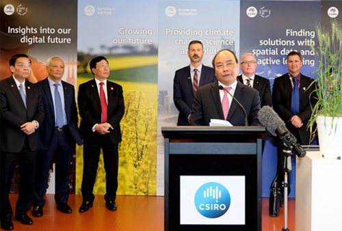 Thủ tướng Chính phủ Nguyễn Xuân Phúc phát biểu tại buổi thăm CSIRO